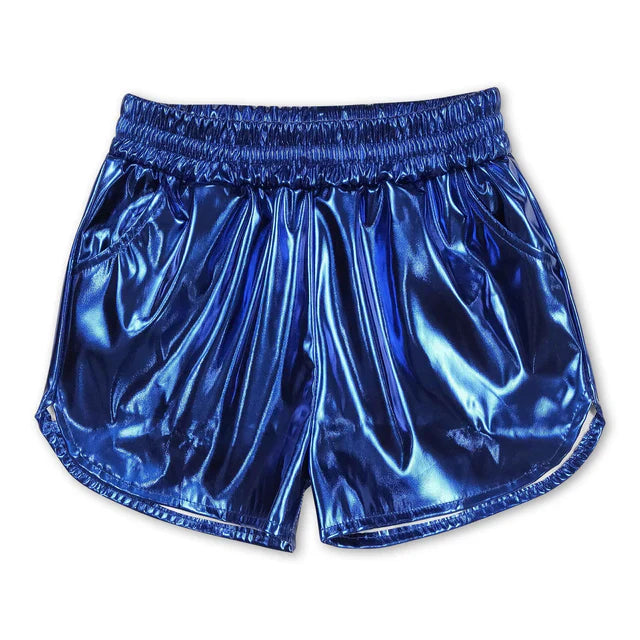 Leather Metallic Shorts