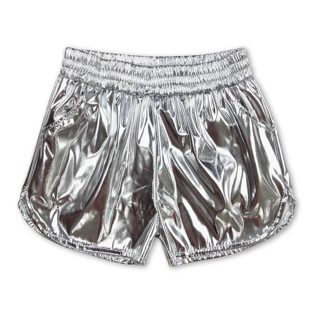 Leather Metallic Shorts