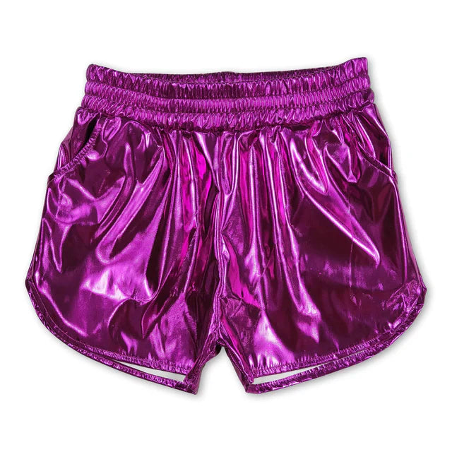 Leather Metallic Shorts