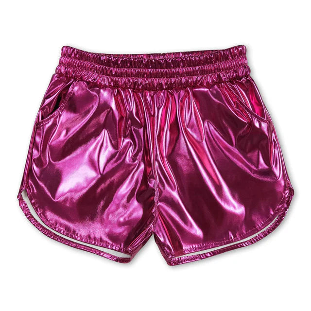 Leather Metallic Shorts