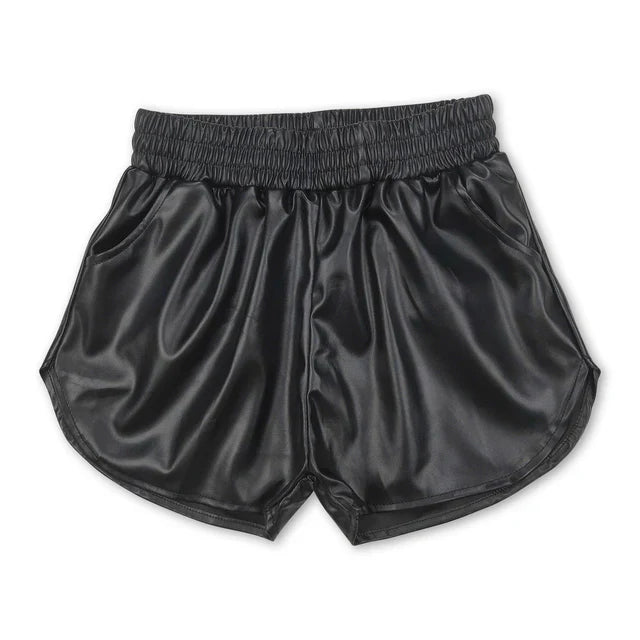 Leather Metallic Shorts