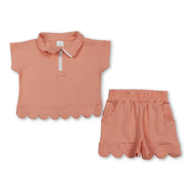 Quarter Zip Scallop Set