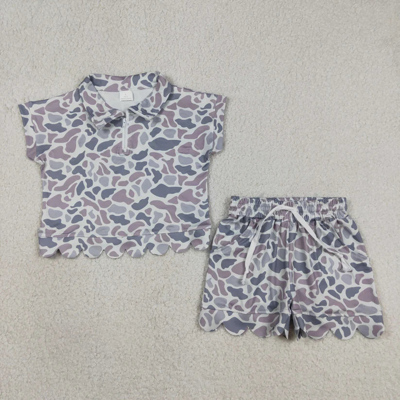 Quarter Zip Scallop Set